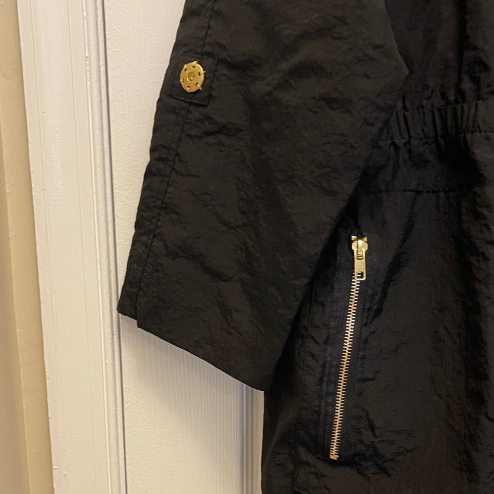 Jones New York Black Utility Jacket with Gold Details - Picture 3 of 10